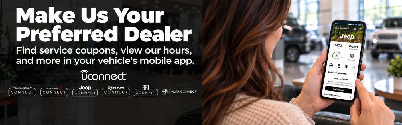 uconnect® make us your preferred dealer | Lum's Chrysler Dodge Jeep Ram in Warrenton OR