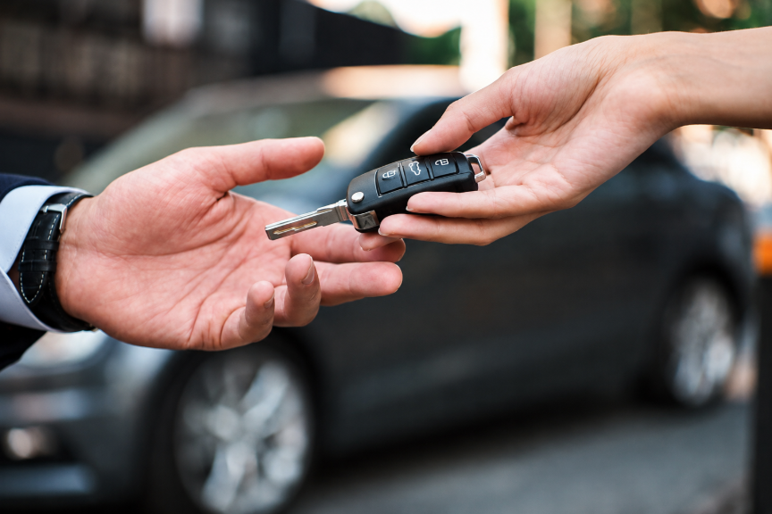 Car key handoff