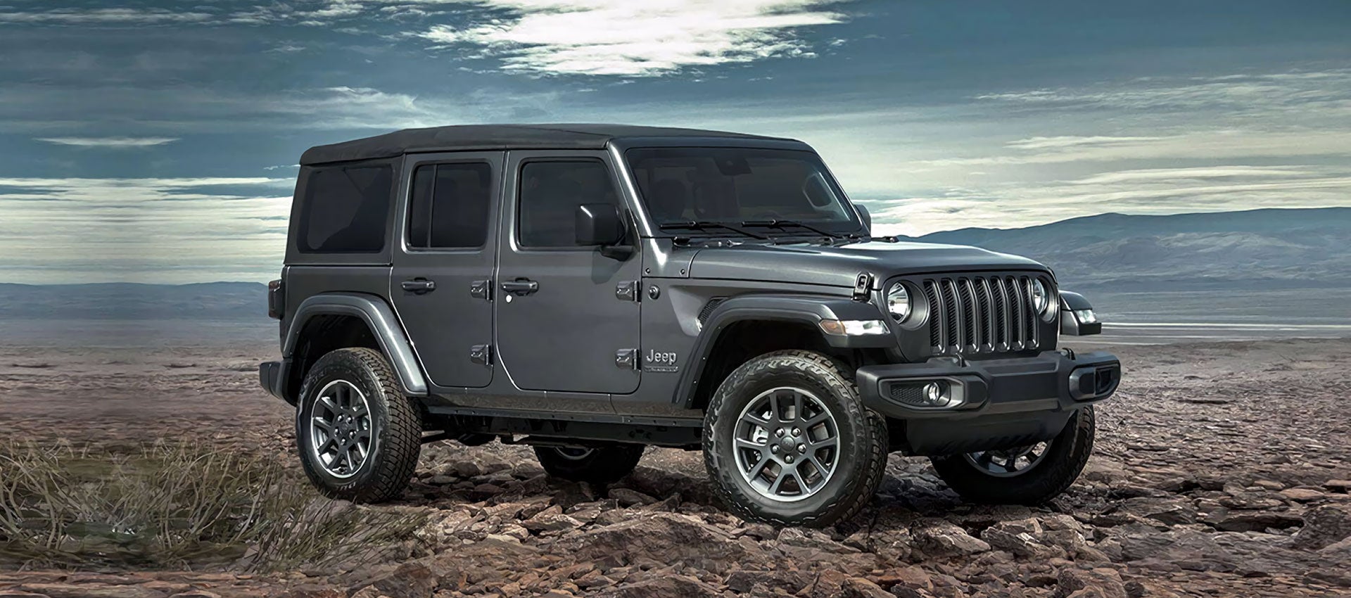 Grey Jeep Wrangler