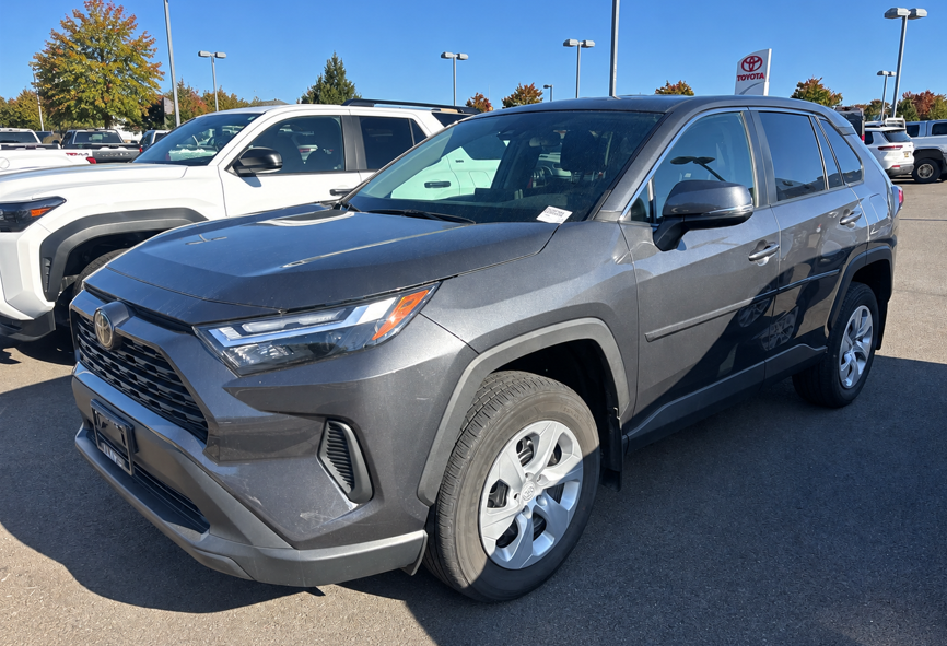 2024 Toyota RAV4 LE parked at dealership lot