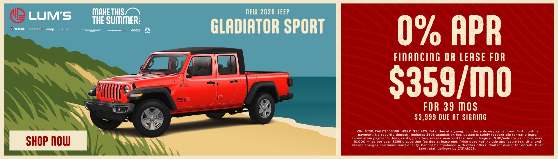 New 2026 Jeep Gladiator Sport